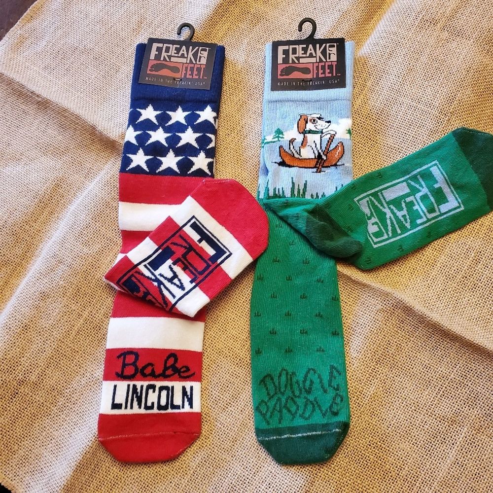 Freaker USA Novelty Socks, 2 pair NWT, UNISEX